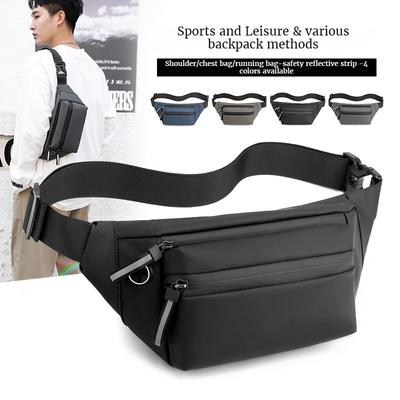 Herren wasserdichte Gürteltasche Mode Brusttasche Männliche wasserdichte Hüfttasche Outdoor Sport Fanny Pack Herren Reise Umhängetaschen