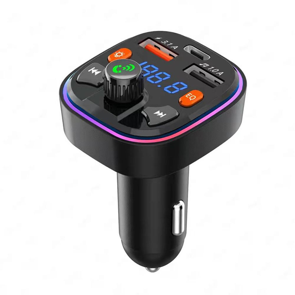 

Автомобильный Bluetooth MP3-плеер Bluetooth 5.0 FM-передатчик 18 Вт Dual USB Type C PD Быстрое автомобильное зарядное устройство Автоматический MP3-плеер 3.1v
