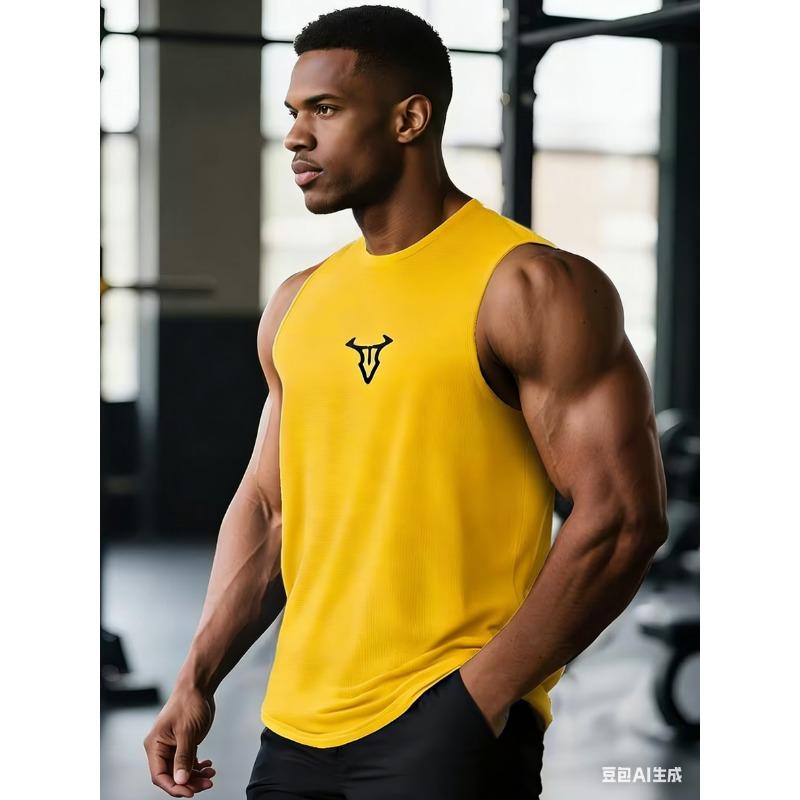 Débardeur Musculation Fitness Entraînement Été Frais Séchage Rapide Respirant Sans Manches T-shirts Homme Fitness Course Sport Débardeurs