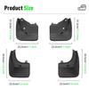 4PCS Car Mud Flaps Splash Guards Mudguards Car Mud Flaps Compatible with Peugeot 3008 2008 2009 2010 2011 2012 2013