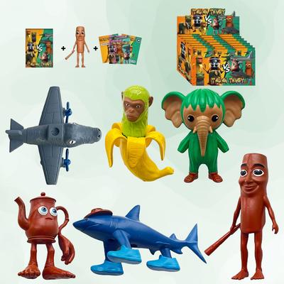 6 szt./zestaw Figurka Anime Tung Tung Sahur Figurka Akcji w Opakowaniu Lalki Zestawy Kolekcja Model PVC Zabawka Hurtownia Prezent Urodzinowy dla Dzieci