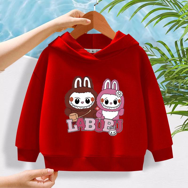 Children's Hoodie New Trendy Labubu Kids Cute Cartoon Casual Daily Hoodie 100-160cm Boys Girls