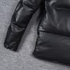Thick Men Cowhide Leather Jacket Warm Genuine Cow Leather Duck Down Coat For -25~0 Degree Winter Clothing