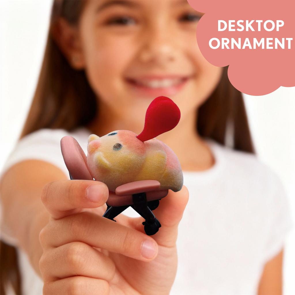 Flocked Swiveling Seat Ornament For Cars, Offices, And Desktops , Decompression Ornament