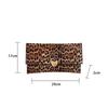 Large Capacity Wallet For Women Luxury Designer PU Purse Fashion Clutch Bag Coin Wallet Closure Leopard Print Handbag CLE