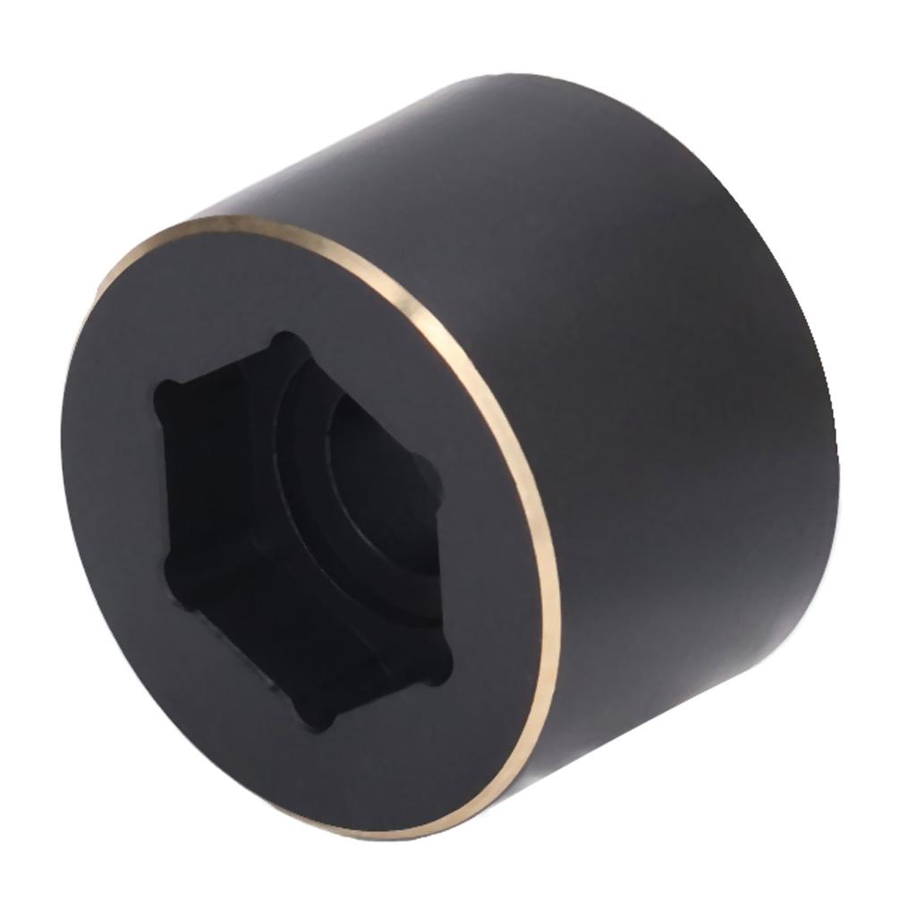 2pcs 1.9 2.2 Inch Wheel Hex Hub Widen Adapter Brass Black Wheel Rim Adapter for Remote Control Car 15mm / 0.6in