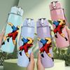 1PC Wrestler Action Silhouette 750ml Color Plastic Sports Water Bottle Leakproof Flip Straw Lid Suitable for Sports Office Home Use