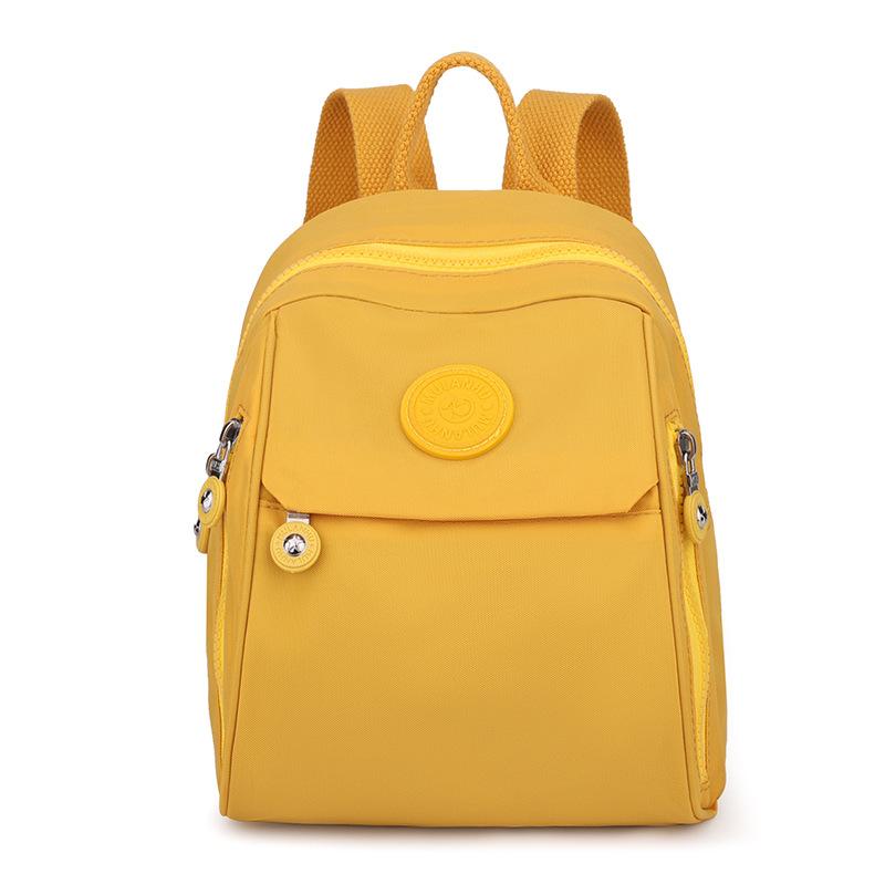 

Женский рюкзак, однотонный школьный рюкзак, нейлоновая дорожная сумка, рюкзак-ракушка темно-желтого