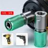 Metal Drill Bit Conversion Head with Knurled Sleeve for Household Repairs, Assembly Work and General Tool Use Daily