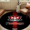 Football Club Emblem Round Rug for Livingroom,Bedroom, Palyroom, Chair Rug, Area Rug, Circle Carpet, Large Size Fan Christmas Gift