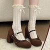 Vintage Mary Jane Shoes Women Spring New Versatile Bow Block Heel Temperament High Heels