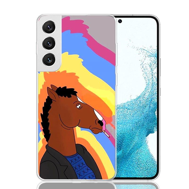 

Cartoon B-BoJack Horsemans Phone Case For Samsung Galaxy S26 Ultra S23 S24 S25 Edge S20 FE S21 S22 Plus Soft Print Shell Cover F Samsung S25 Ultra