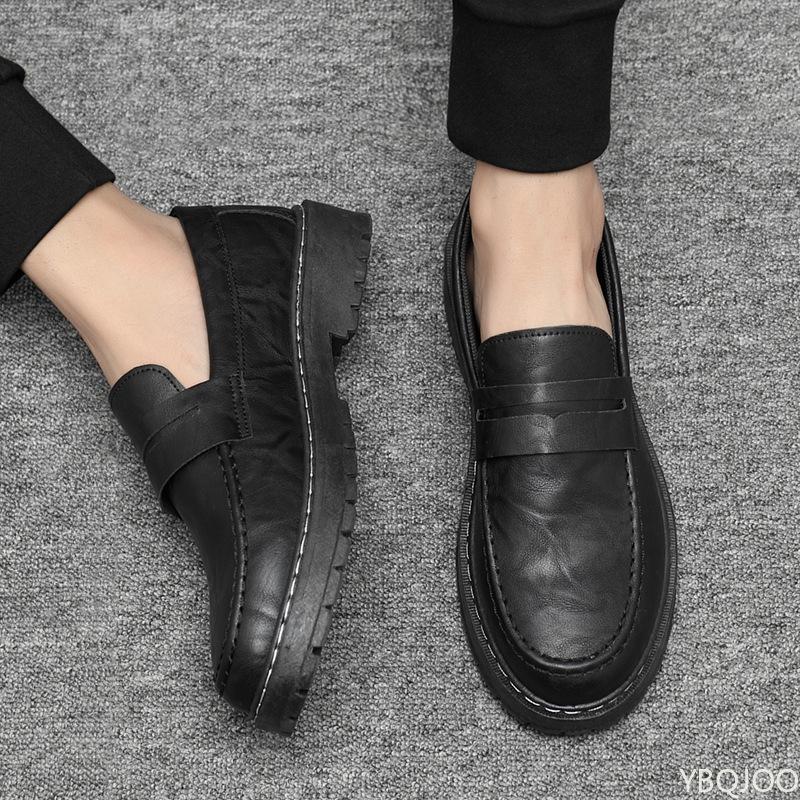 New Men'S Lazy Loafers Comfort Casual Sneaker Men Non Slip Work Shoes Male Platform Versatile Leather Shoes  De Hombre