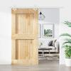 VidaXL Sliding Door and Hardware Kit 100x210 Cm Solid Pine, Interior Door, Interior Barn Door 3203190