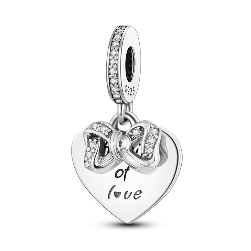 Colorful Charms Bead Jewelry Copper Rose Crown Rainbow Heart Shape Dangle Fit Pandora Bracelet Necklace Diy Marking