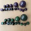 15 Teile/satz Polyedrische Würfel D3-D100 Sphärische RPG Komplette DND Opaque Schwarz 100 Seiten Würfel Rolle Spielen Tisch Party Brettspiel