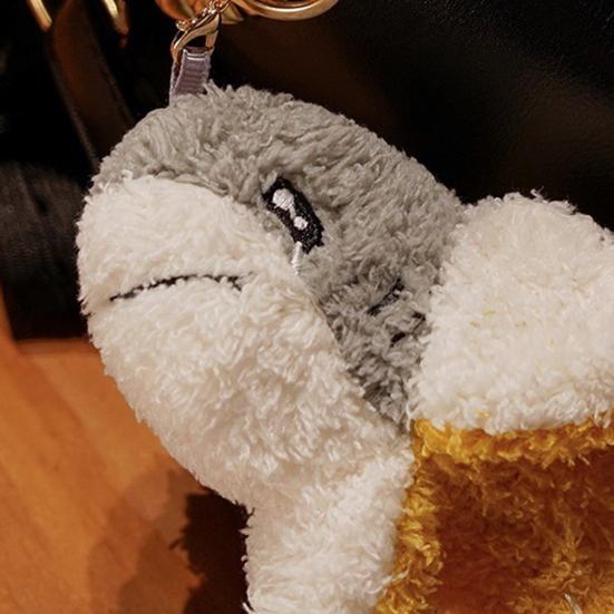 Shark Plush 2-i-1 Doll Pendant Creative Shark Banana Nøkkelring Plysj Hengende Ornament Myk tegneserie utstoppet dyredukke