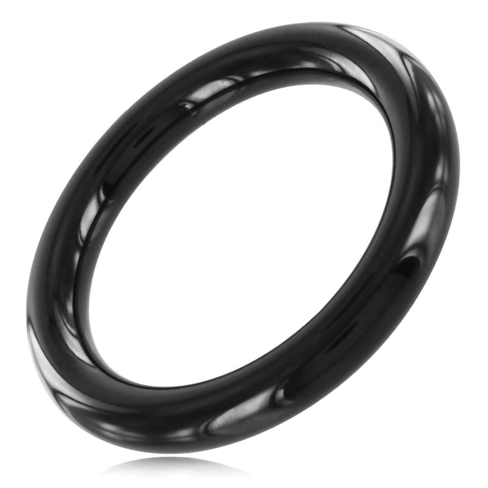 Cockring fin Steel 8mm Noir - Stainless Steel - Cockrings Métal