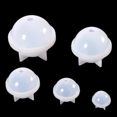 Molde Esfera Planeta em Epóxi Cristal para DIY Joias com Acabamento Alto Espelho e Ornamentos de Flores Secas