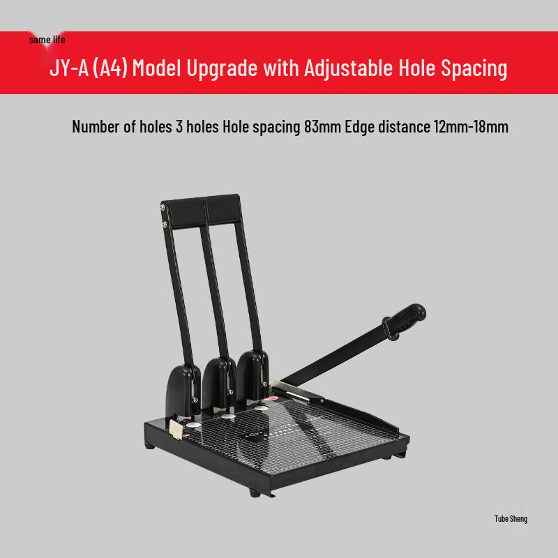 Three-Hole Binding Machine & Puncher with Cutter