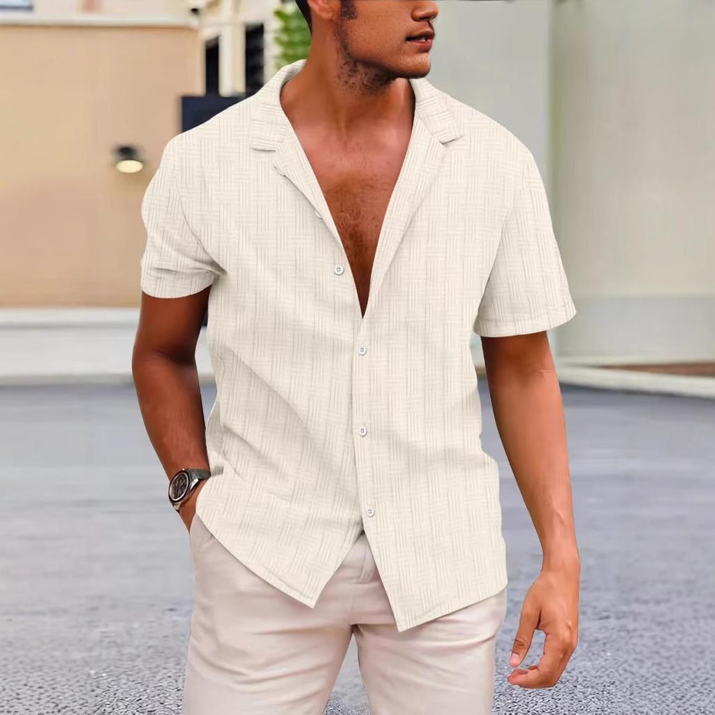 2025 New Men's Zipper Short-sleeved T-shirt,  Polo Shirt, Men's T-shirt, Breathable and Casual Short-sleeved