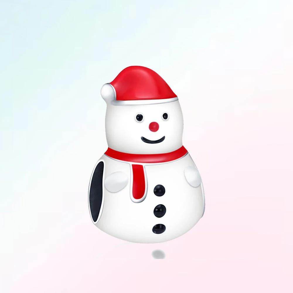 Red Santa Claus White Snowman Snowflakes Gift Boots Original Copper Charms Beads Fit Bracelet Jewelry Women Diy