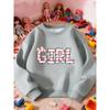 European Sizes Kid's Round Neck Sweatshirt/Bow/Heart/Casual Hoodie/Sports Events/Soccer/Music/Letters/Fashionable Random Print Top