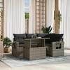 VidaXL Garden Furniture Set 5 Pcs with Grey Cushions Braided Resin 3267880