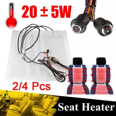 2/4 Adet DC12V Araba Koltuğu Isıtma Pedi Karbon Fiber Isıtmalı Ped 28*52cm Otomatik Kış Isıtıcı Isıtma Matı Arabalar Isıtmalı Koltuk Pedleri