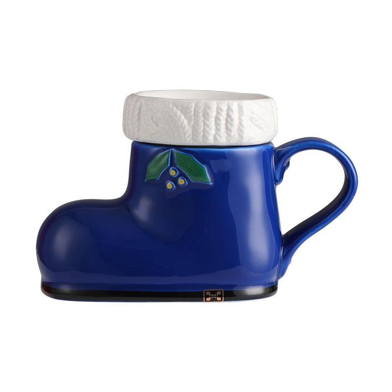 Creative Boot Shaped Mug Cartoon Ceramic Mug Afternoon Tea Coffee Cup Modern Home Breakfast Milk Cup Drinking Set Christmas Gift