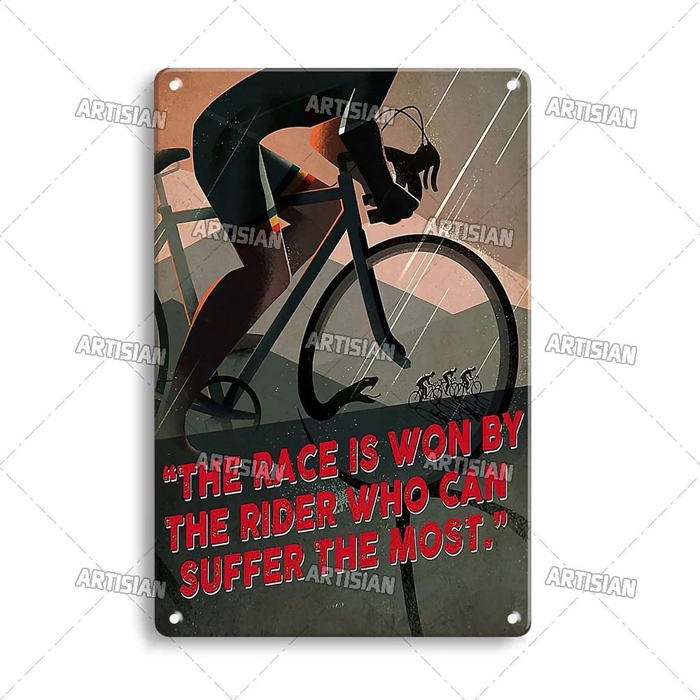 Artisian Cycling Metal Sign Bicycle Tin Plate Bike Decorative Plaque Sport Wall Decor Garage Bar Pub Club Hotel Cafe Kitchen
