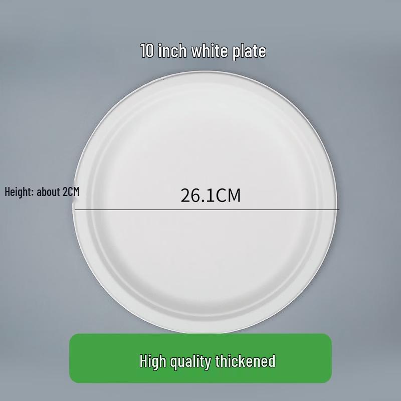 Yingtang 10-inch Disposable Round Paper Plates