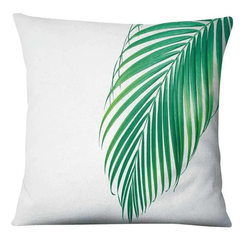 45X45 Cm Tropical Leaves Home Decor Green Pattern Cushion Cover Living Room Sofa Cushion Cover