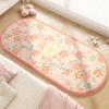 Tappeto Decorazione Soggiorno Stile Francese Tappeti con Motivo Floreale per Camera da Letto Morbido Soffice Tappetino da Pavimento Comodino Tappeto Spesso in Peluche per la Casa