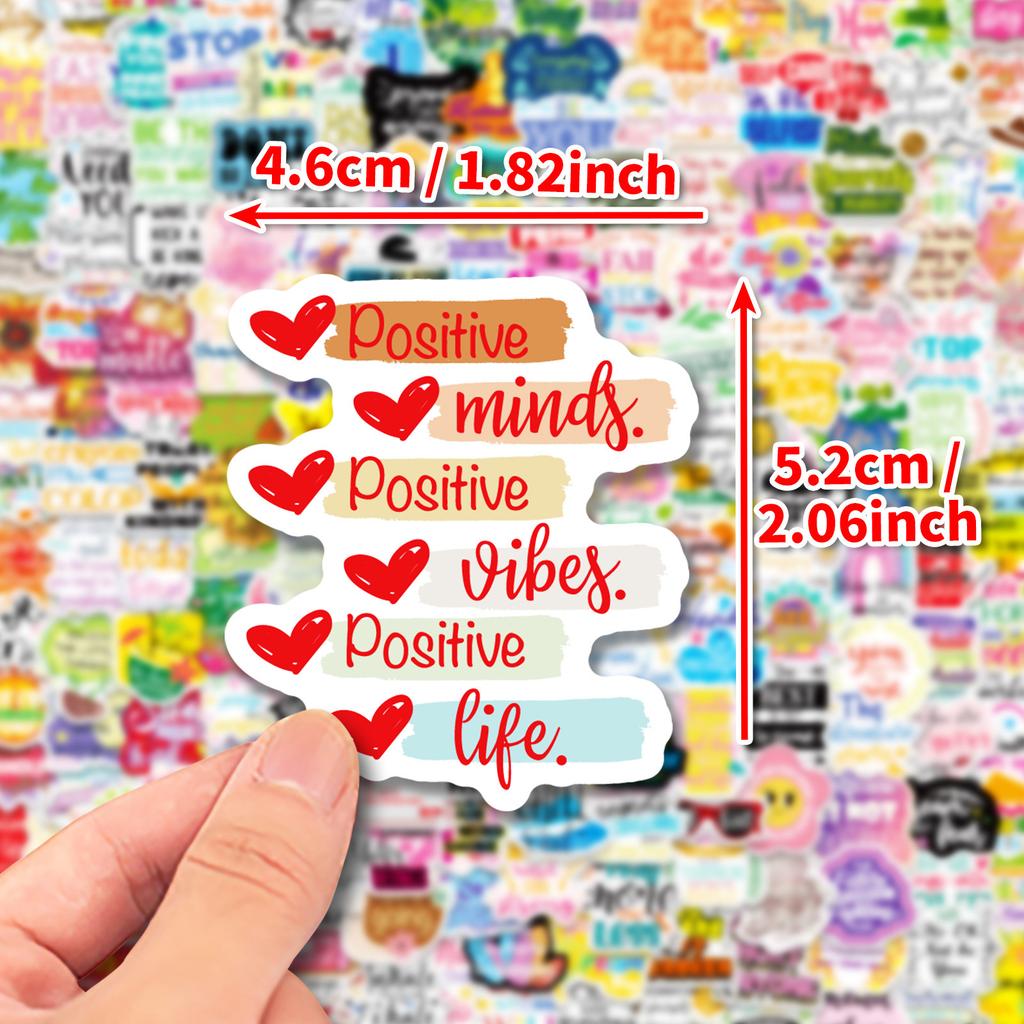 200 Creative Illustrations In English Motivational Passionate Phrases Stickers Decorative Folders, Pencil Case Refrigerators