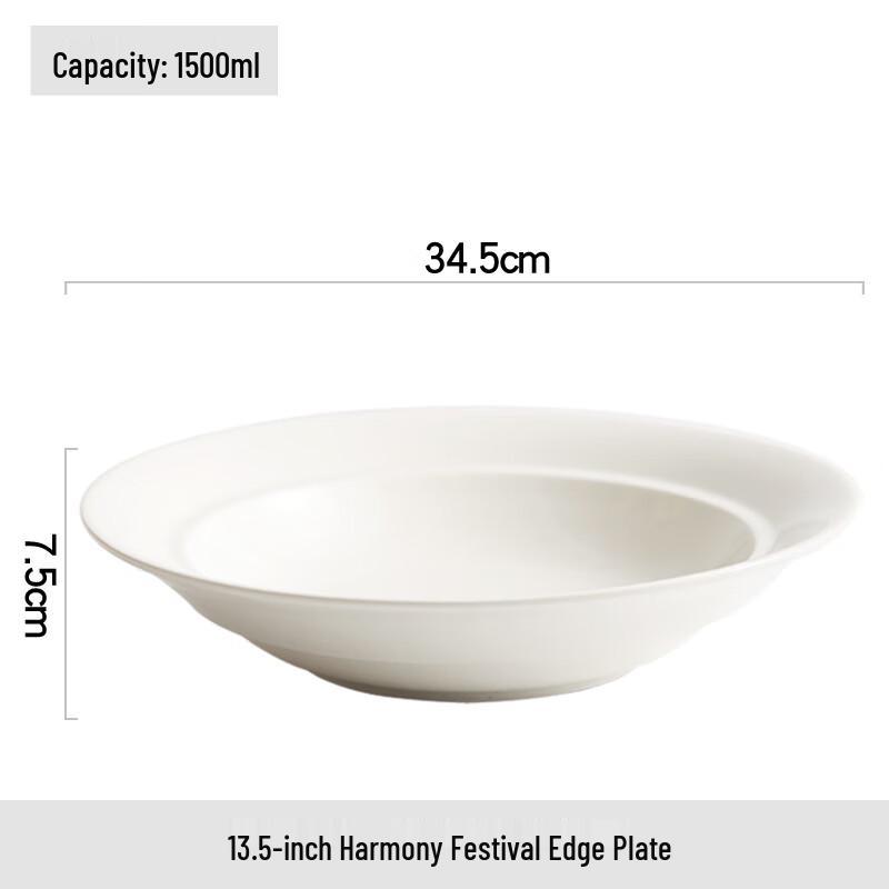 Nordic Ceramic Deep Round Fish Plate