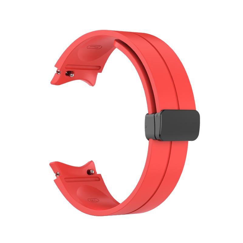 Original Silicone Band for Samsung Watch 4/5 Pro 40mm 44mm 45mm Strap Magnetic Folding Buckle for Galaxy Watch 4 Classic 42 46mm Accessories