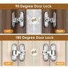 Sliding For Door Lock 90180 Degree Adjustable Zinc Alloy for Bathroom Garden Bedroom with Secure Spring and Ball Mechanism