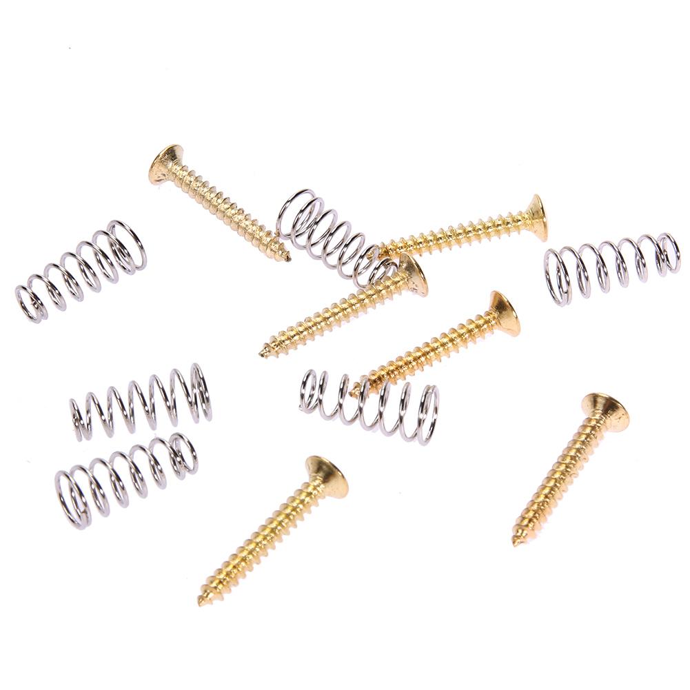 6pcs Electric Guitar Single Coil Pickup Mount Height Screws with Springs