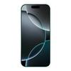For iPhone 16 Pro Max Silicone Case Wave Pattern Folding Kickstand Phone Cover Built-In Soft Fabric Lining