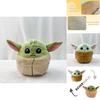 Adorável Brinquedo de Pelúcia Baby Yoda de Dupla Face Para Crianças Com Tecido de Cristal Macio