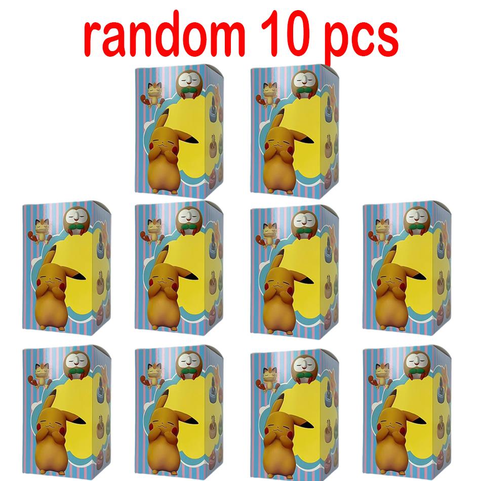 Toys 1-12pcs Pok É Mon Scale Ratio Model Figure 1-12 Pcs Pikachu Sleep Series Interior Hand Sleeping Position Gift Present for Sfriends