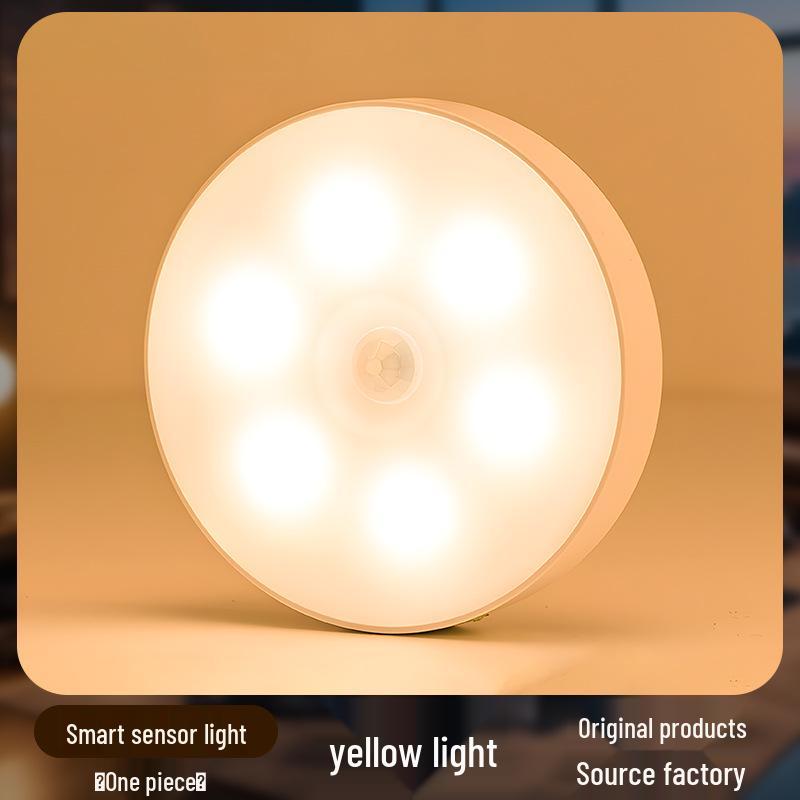 LED Motion Sensor Night Light for Bedroom, Bedside, Wardrobe, and Cabinet - Rechargeable Magnetic Induction Light