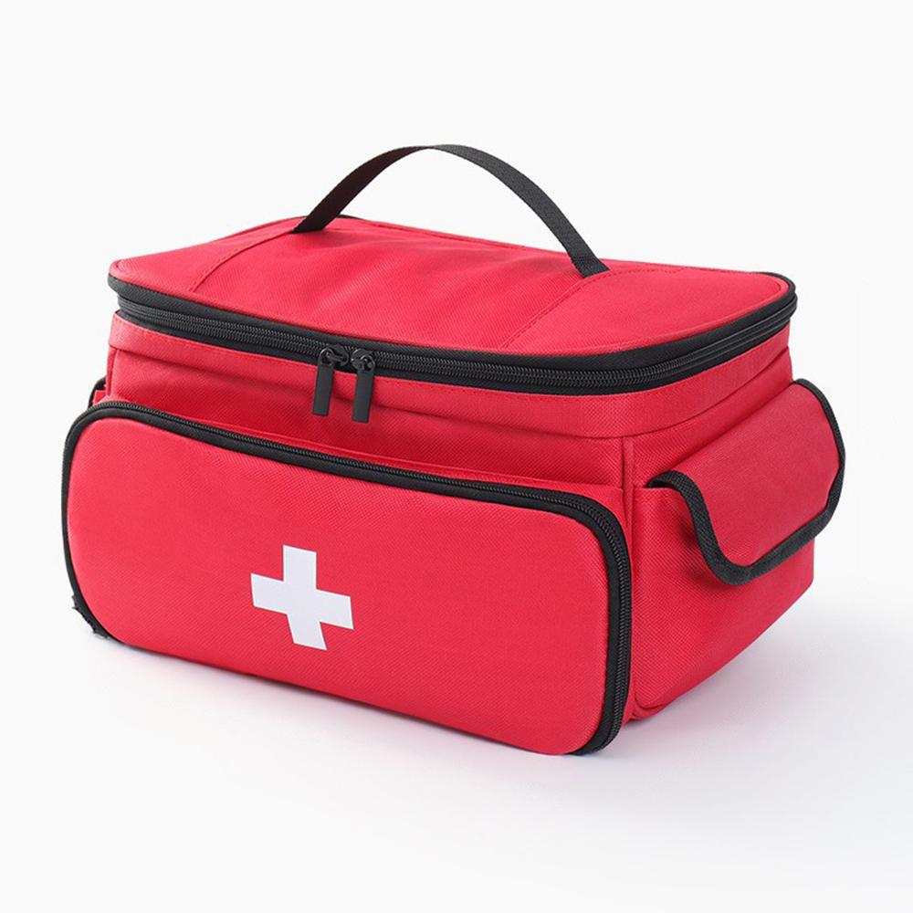 High-Capacity Portable First Aid Kit, Travel Medicine And Medication Storage Bag Oxford Cloth Organizer Box Emergency Survival
