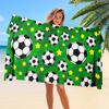 1PC Football Print Beach Towel, Soft Absorbent Fabric Ideal for Beach Pool Sports Travel Football Match Viewing Party Daily Use