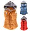 Women Autumn Winter Color Block Sleeveless Hooded Waistcoat Warm Thick Vest Coat