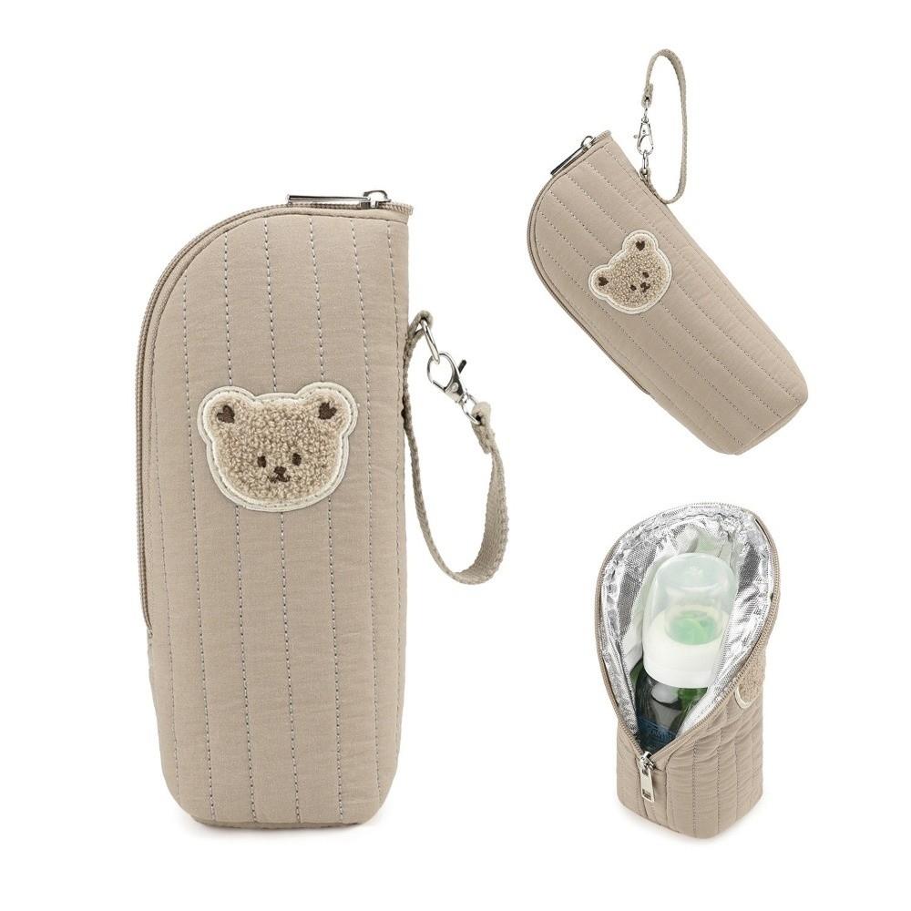 Portable Design Bear Thermal  Bottle Bag With Handle Breastmilk Cooler Bag  Infant Feeding