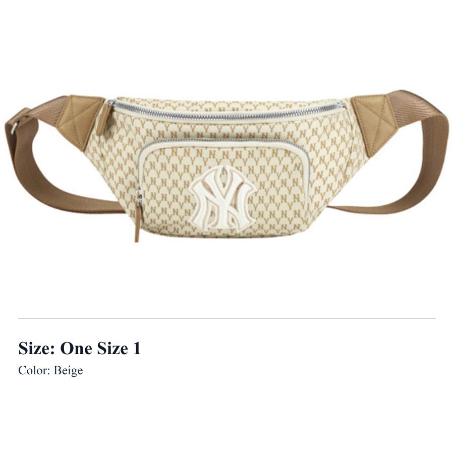 MLB Monogram Collection Polyamide Fanny Pack Regular Unisex Beige 32BGC9941-50B One Size 1 бежевый