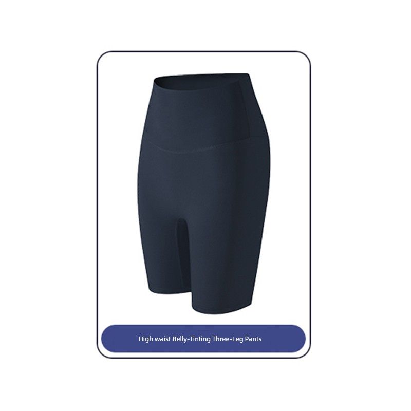 

One-Piece Shockproof Yoga Underwear Women Outer Wear Running Fitness Training Bra Color Matching I-Shaped Sports Vest Suit Dark Blue (shorts) M