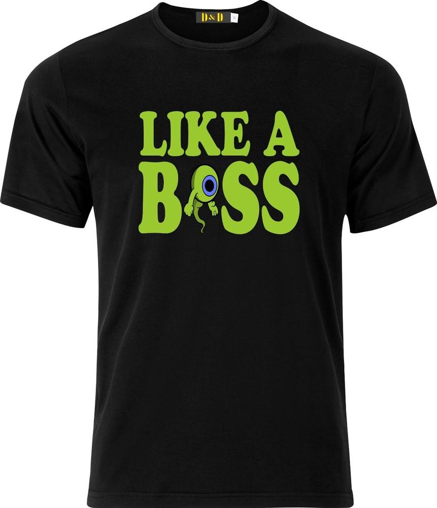 

jacksepticeye Like a Boss Full Colour D.T.F Black Cotton T shirt XL